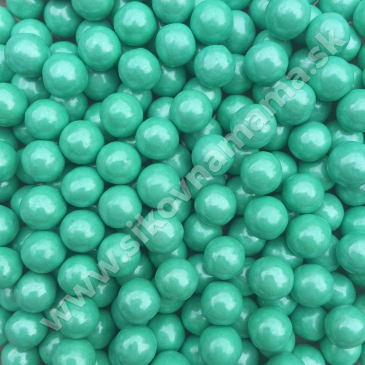 Cukrové perly Mätovo zelené perleť 5mm 80g