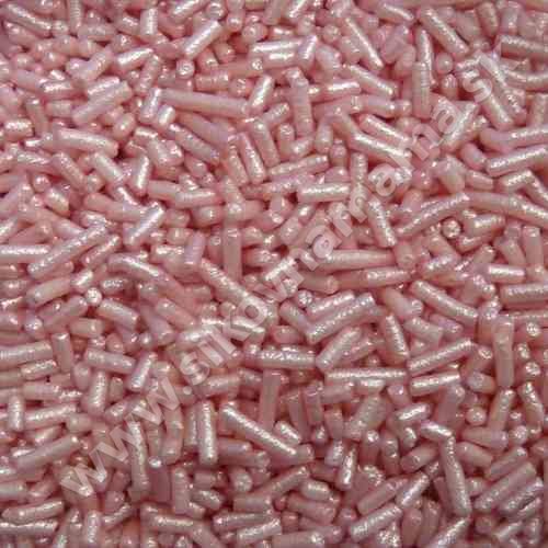 Cukrový posyp- Tyčinky ružové perleťové