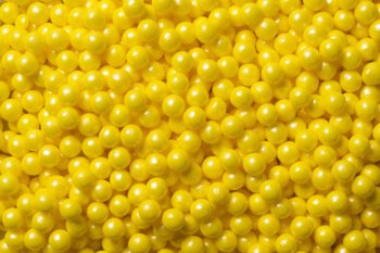 Cukrové perly Žlté perleť 5mm 80g