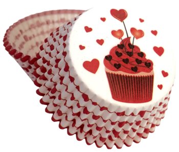košíčky na muffiny, papierové košíčky, valentínske košíčky, košíčky na tortu, košíčky na cupcakes