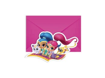 Disney pozvánky Shimmer&Shine 6ks