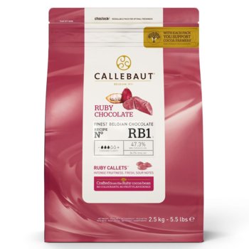 callebaut, ružová čokoláda, farebná čokoláda, pravná čokoláda, RUBY chocolate