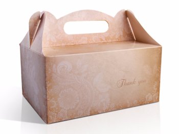 Krabička na zákusky s nápisom "Thank you" 10ks