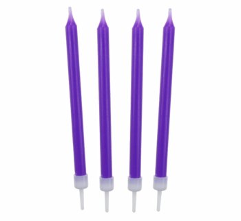 Tortové sviečky fialové 10ks