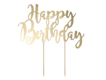 PD zápich  Happy Birthday zlatý