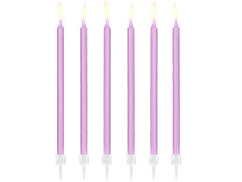 PD sviečky fialové dlhé 12ks