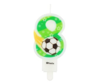 G sviečka číslo s futbal.loptou 8