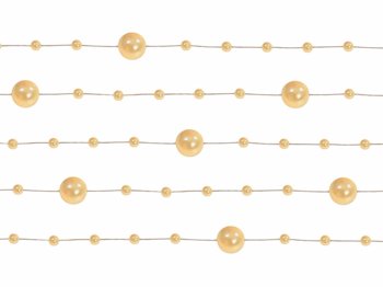 Perličková girlanda - svetlo zlatá 1,3m 5ks