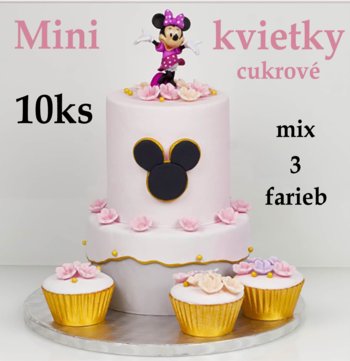 cukrové kvety, jedlé kvety na tortu, jedlé ozdoby na tortu