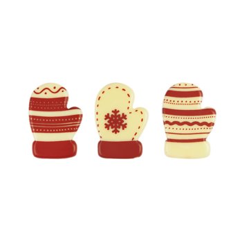 Vianočné čokoládové dekorácie RUKAVIČKY 96ks 13821