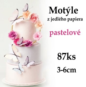 RD Motýľ MIX pastelový 87ks