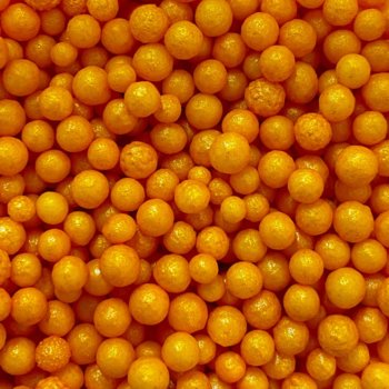 Cukrový posyp- Perly oranžové perleťové 4mm