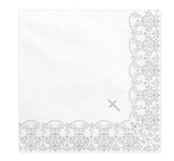 PD papierové servíkty na prijímanie strieborné