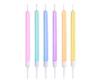 G sviečky farebný pastelovo-perleťový MIX 6ks