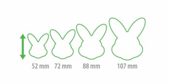 Tescoma - Obojstranné vykrajovače zajačikovia DELÍCIA, 4 veľkosti