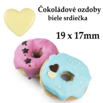 čokoládové srdiečka na tortu, ozdoby na tortu, 