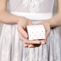 PD Mini krabička so srdiečkami rose gold 10ks