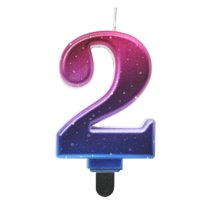 G sviečka číslo 2 ružovo-modrá hrubá