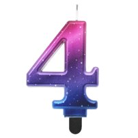 G sviečka číslo 4 ružovo-modrá hrubá