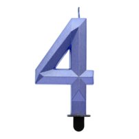 G sviečka číslo 4 tm.modrá DIAMANT