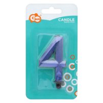 G sviečka číslo 4 tm.modrá DIAMANT
