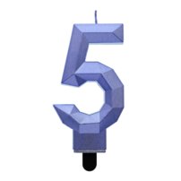 G sviečka číslo 5 tm.modrá DIAMANT