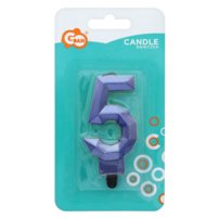 G sviečka číslo 5 tm.modrá DIAMANT
