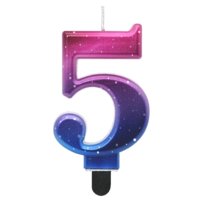 G sviečka číslo 5 ružovo-modrá hrubá