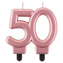 G sviečka dvojčíslie 50 Rose gold hrubé