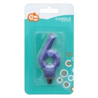 G sviečka číslo 6 tm.modrá DIAMANT