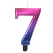 G sviečka číslo 7 ružovo-modrá hrubá