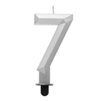 G sviečka číslo 7 strieborná DIAMANT