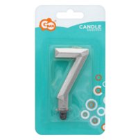 G sviečka číslo 7 strieborná DIAMANT