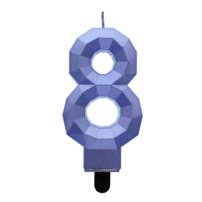 G sviečka číslo 8 tm.modrá DIAMANT