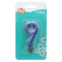 G sviečka číslo 9 tm.modrá DIAMANT