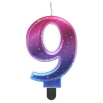 G sviečka číslo 9 ružovo-modrá hrubá