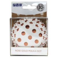 PME Košíčky na muffiny s rose gold bodkami 30ks