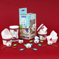 PME košíčky + cukrové ozdoby Snowman