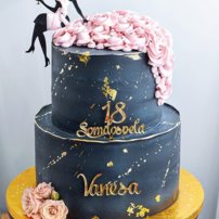 Akrylový zápich - Dievča s drinkom