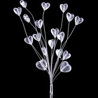 ND priesvitné srdiečka na drôtiku 1ks