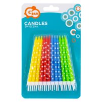 G Tortové sviečky Farebné bodky 24ks