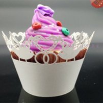 PME Ozdobné košíčky Biele s holubičkami - 12ks