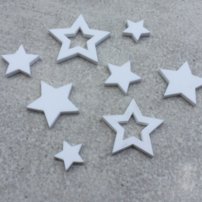 Akrylová dekorácia - Hviezdičky 8ks