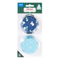 PME košíčky na muffiny Zimné zvieratká/vločky foliované BC057