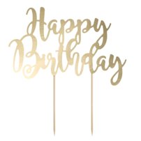 PD zápich  Happy Birthday zlatý