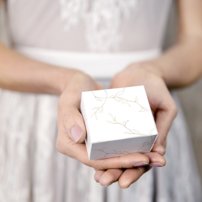 PD Mini krabička elegant biela so vzorom 10ks