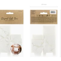 PD Mini krabička elegant biela so vzorom 10ks