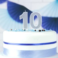 PD Sviečka číslo 0 malé strieborné