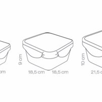 Tescoma- Dóza FRESHBOX 3 ks, 1.2,2.0,3.0 l , štvorcová