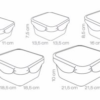 Tescoma- Dóza FRESHBOX 5 ks, štvorcová